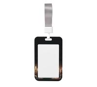 Woshuwo Porta badge scorrevole in plastica rigida con scritta "Ghost Reading in the Library", per infermieri e ufficio