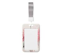 Woshuwo Porta badge scorrevole in plastica rigida con scritta "Paris in Spring", per infermieri e ufficio