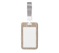 Woshuwo Porta badge scorrevole in plastica rigida con strisce verticali lunghe disegnate a mano, per infermieri e ufficio