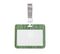Woshuwo Porta badge scorrevole in plastica rigida con strisce verticali lunghe disegnate a mano, per infermieri e ufficio