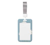 Woshuwo Porta badge scorrevole in plastica rigida con tre margherite con petali bianchi, centro giallo, per infermieri e ufficio