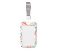 Woshuwo Porta badge scorrevole in plastica rigida, motivo stelle marine e bolle, per infermieri e ufficio