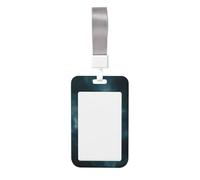 Woshuwo Porta badge scorrevole in plastica rigida per carte d'identità horror che cavalca una scopa da strega, per infermieri e ufficio