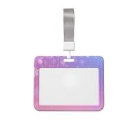 Woshuwo Porta badge scorrevole in plastica rigida rosa e viola con sfondo natalizio, per infermieri e ufficio