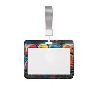 Woshuwo Porta badge scorrevole in plastica rigida stile graffiti 2026, per infermieri e ufficio