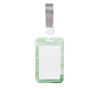 Woshuwo Porta badge scorrevole in plastica rigida verde chiaro e bianco a righe, per infermieri e ufficio