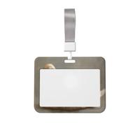 Woshuwo Porta badge scorrevole vintage a forma di cigno bianco, in plastica dura, per infermieri e ufficio