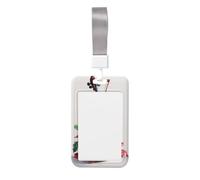 Woshuwo Porta badge vintage a forma di violino natalizio, in plastica dura, per infermieri e ufficio