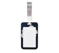 Woshuwo Porta badge vintage scorrevole in plastica rigida con fiore bianco con un centro rosso, per infermieri e ufficio