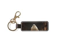 Woshuwo Portachiavi universale per auto con scritta "Library Ghost At Night", ideale per uomini e donne