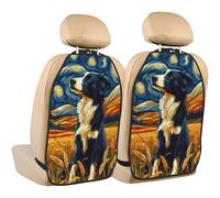 Woshuwo Protezioni per il retro del sedile posteriore dell'auto con stelle vorticose australiane, confezione da 2 tappetini con tasche portaoggetti per proteggere i veicoli da sporco, fango e graffi