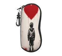 Woshuwo Ragazzo Rosso Cuore Graffiti Street Art Occhiali Portatile Custodia Luce Occhiali Da Sole Borsa Occhiali Da Sole Caso