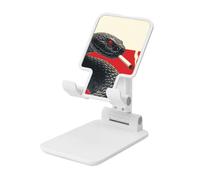 Woshuwo Red Eyes Snake Vintage pieghevole supporto per telefono cellulare ad angolo regolabile altezza desktop portatile cellulare culla compatibile con tutti gli smartphone bianco