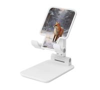 Woshuwo Red Fox In A Quiet Snowy Forest Supporto per telefono cellulare pieghevole ad angolo regolabile in altezza Supporto per cellulare portatile da tavolo compatibile con tutti gli smartphone