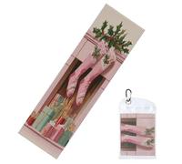 Woshuwo Rosa Calze Di Natale Asciugamani Raffreddamento Per Collo E Viso 101,6 x 30,5 cm Freddo Sudore Stracci Morbido Traspirante Chill Ice Asciugamano Per Sport Yoga Golf Palestra