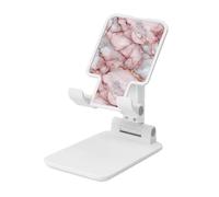 Woshuwo Rosa Oro Colore Bianco Lusso Marmo Pieghevole Supporto Del Telefono Cellulare Angolo Regolabile Altezza Desktop Portatile Cellulare Culla Compatibile Con Tutti Gli Smartphone Bianco Stile