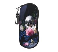 Woshuwo Scheletro Con Rose Occhiali Portatile Caso Luce Occhiali Da Sole Borsa Occhiali Da Sole Caso