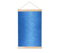 Woshuwo Semplice dipinto da appendere in lino con texture blu metallizzata, arte da parete in lino, opera d'arte moderna per la casa, decorazione per la casa 40 x 60 cm