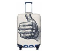 Woshuwo Semplice gesto della mano con il pollice verso l'alto, elastico da viaggio, antipolvere, antigraffio, protezione per valigia, adatto per valigie da 56-61 cm