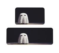 Woshuwo Set di 2 tappeti da cucina minimalisti con fantasmi, antiscivolo, tappetino, tappeto, lavanderia, cucina, decorazione