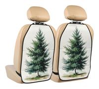 Woshuwo Set di 2 tappetini protettivi per il retro dei sedili dell'auto, con tasche portaoggetti per proteggere i veicoli da sporco, fango e graffi