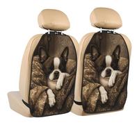 Woshuwo Simpatico cane che dorme su un morbido lettino per sedile dell'auto, 2 tappetini con tasche portaoggetti per proteggere i veicoli da sporco, fango e graffi