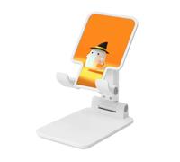 Woshuwo Simpatico cappello da strega fantasma che tiene secchio di Halloween Supporto pieghevole per telefono cellulare regolabile in altezza Supporto per cellulare portatile da tavolo compatibile con