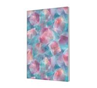 Woshuwo Stampa artistica da parete su tela con frammenti di cristallo pastello, stampa estetica per dormitorio, camera da letto, soggiorno, 30 x 45 cm con cornice