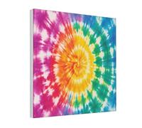 Woshuwo Stampa artistica da parete su tela con motivo a vortici, colori arcobaleno, stampa estetica per dormitorio, camera da letto, soggiorno, 30 x 30 cm con cornice
