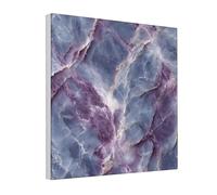 Woshuwo Stampa artistica da parete su tela effetto marmo viola, stampa estetica per dormitorio, camera da letto, soggiorno, 30 x 30 cm, incorniciato