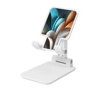 Woshuwo Supporto per telefono cellulare pieghevole liscio con texture di carta piatta regolabile in altezza Supporto per cellulare portatile da tavolo compatibile con tutti gli smartphone White-Style