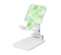 Woshuwo Supporto pieghevole per telefono cellulare morbido verde pastello regolabile in altezza da tavolo portatile culla per cellulare compatibile con tutti gli smartphone bianco