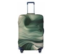 Woshuwo Swirling Mass of Dark Green Light Gray Elastico Travel Bagagli Coperture Antipolvere Resistente ai Graffi Valigia Protector Fit 22-24 Inch