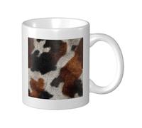 Woshuwo Tazza in ceramica con motivo pelle di mucca, elegante tazza da caffè Tee Drinkware tazza per acqua per casa ufficio 325 ml