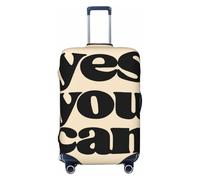 Woshuwo Text Yes You Can On Beige Minimalistic Elastic Travel Luggage Covers Antipolvere antigraffio Protezione per valigie Fit 22-24 pollici