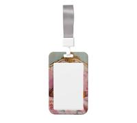 Woshuwo Tiger Reading Book On Bed Sliding ID Badge Holder Hard Plastic Work Card Case Name Tag Protector per infermieri ufficio