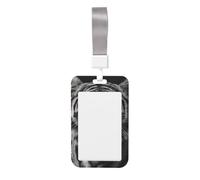 Woshuwo Tiger Roaring - Porta badge scorrevole in plastica rigida, per tessere, per infermieri e ufficio, colore: bianco e nero