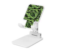 Woshuwo Tiger Stripes In Verde Nero Camouflage Pieghevole Supporto Per Cellulare Angolo Regolabile Altezza Desktop Portatile Cellulare Culla Compatibile Con Tutti Gli Smartphone Bianco Stile