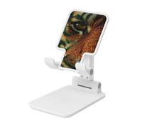 Woshuwo Tigre arancione e verde intricato scintille pieghevole supporto per telefono cellulare regolabile angolo regolabile scrivania portatile cellulare culla compatibile con tutti gli smartphone