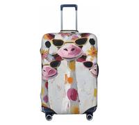 Woshuwo Tre graziose giraffe che indossano occhiali da sole, coperture elastiche per bagagli da viaggio, antipolvere, antigraffio, adatte per valigie da 56-61 cm
