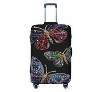 Woshuwo Tre splendide farfalle elastiche da viaggio coperture antipolvere antigraffio valigia Protector Fit 22-24 pollici