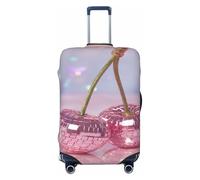 Woshuwo Two Cherries Pink Disco Ball Elastica Viaggio Bagagli Coperture Antipolvere Resistente ai Graffi Valigia Protector Fit 22-24 Inch