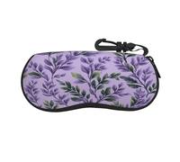 Woshuwo Viola Lavanda E Salvia Verde Fogliame Occhiali Da Sole Portatile Custodia Luce Occhiali Da Sole Borsa Occhiali Da Sole Caso