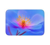 Woshuwo Zerbino antiscivolo con petali di anemone con morbido blu, per interni ed esterni, 40 x 60 cm
