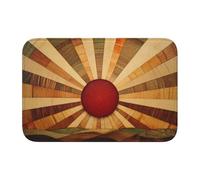 Woshuwo Zerbino antiscivolo con scritta "Sun Rising Over The Horizon", per interni ed esterni, 40 x 60 cm