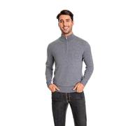 WOSICA Men's 100% Extrafine Merino Wool Long Sleeve Mock Neck Jumper (Top Grey XL)