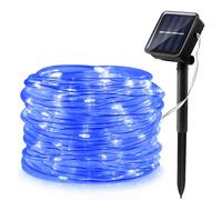 WoskjXas Solare Corda Luminosa, 12m 100LEDs Luci Esterno Solare Luci Stringa Solari Impermeabile Luce Decorative con 8 Modalità per le Feste di Natale, Matrimoni in Giardino