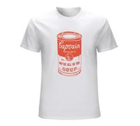WOSMODV HPC Captain Sensible Mens Punk T-Shirt Soup Pop Art 1977 Punk Rocker The Damned L White M