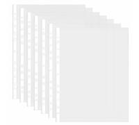 Wosyoodo Buste Trasparenti A4 50 Pezzi, 160μm, Proteggi Documenti da Acqua e Polvere, Cartelline Trasparenti A4 con Buchi per Raccoglitore, Ultra Resistenti per Ufficio e Scuola