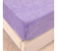 Wotcsil Lenzuolo con Angoli in Flanella 150x200cm Viola Caldo Lenzuolo Inverno Elasticizzati Morbido Adatto per Materassi Fino a 25 cm di Altezza